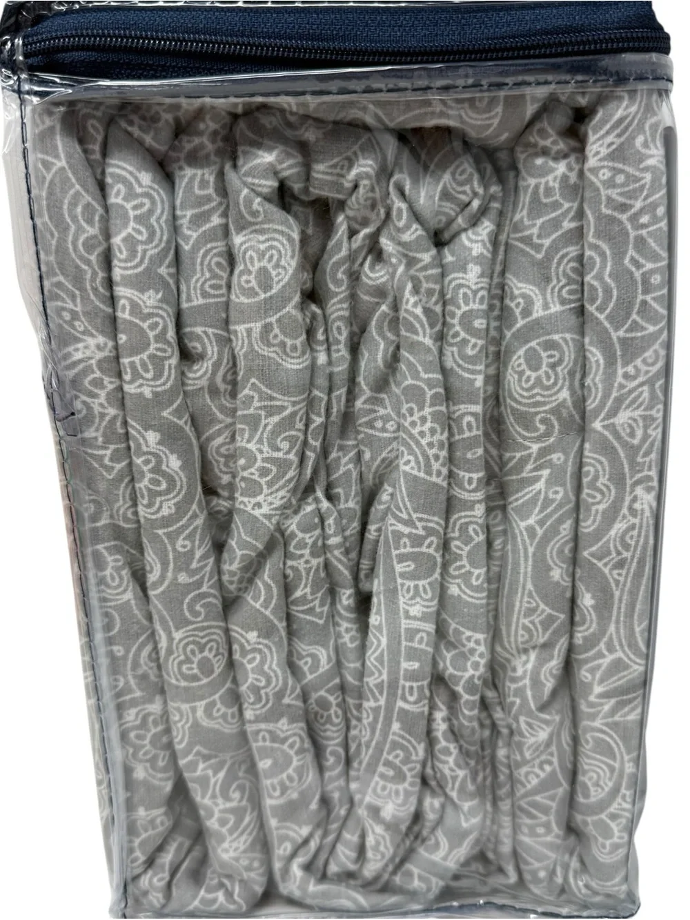 Brooks Brothers Twin Sheet set 100% Turkish Flannel Gray Paisley NWT